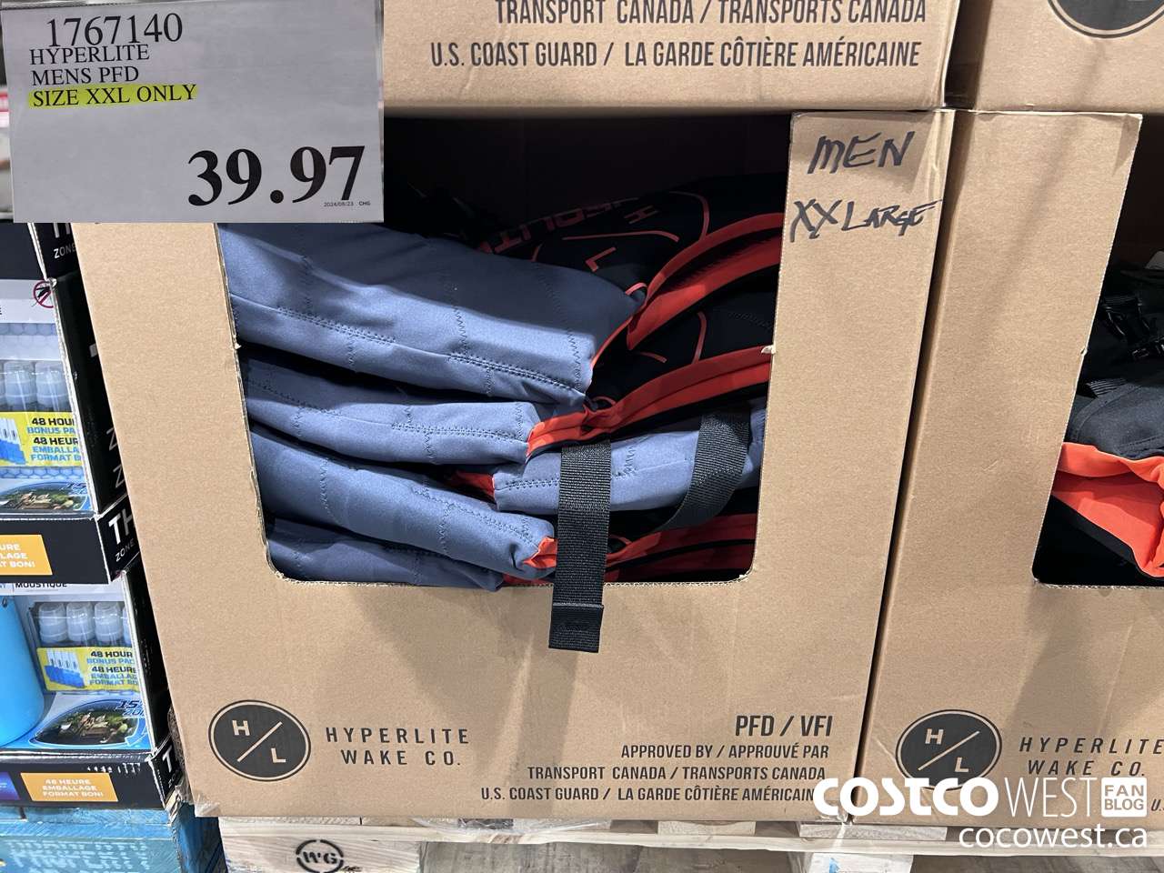 1767140 HYPERLITE MENS PFD SIZE XXL ONLY $39.97