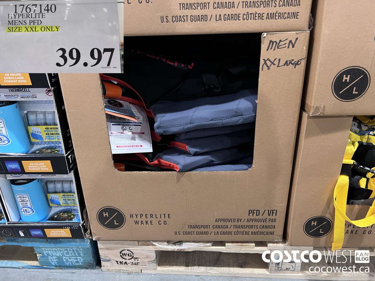 1767140 HYPERLITE MENS PFD SIZE XXL ONLY $39.97