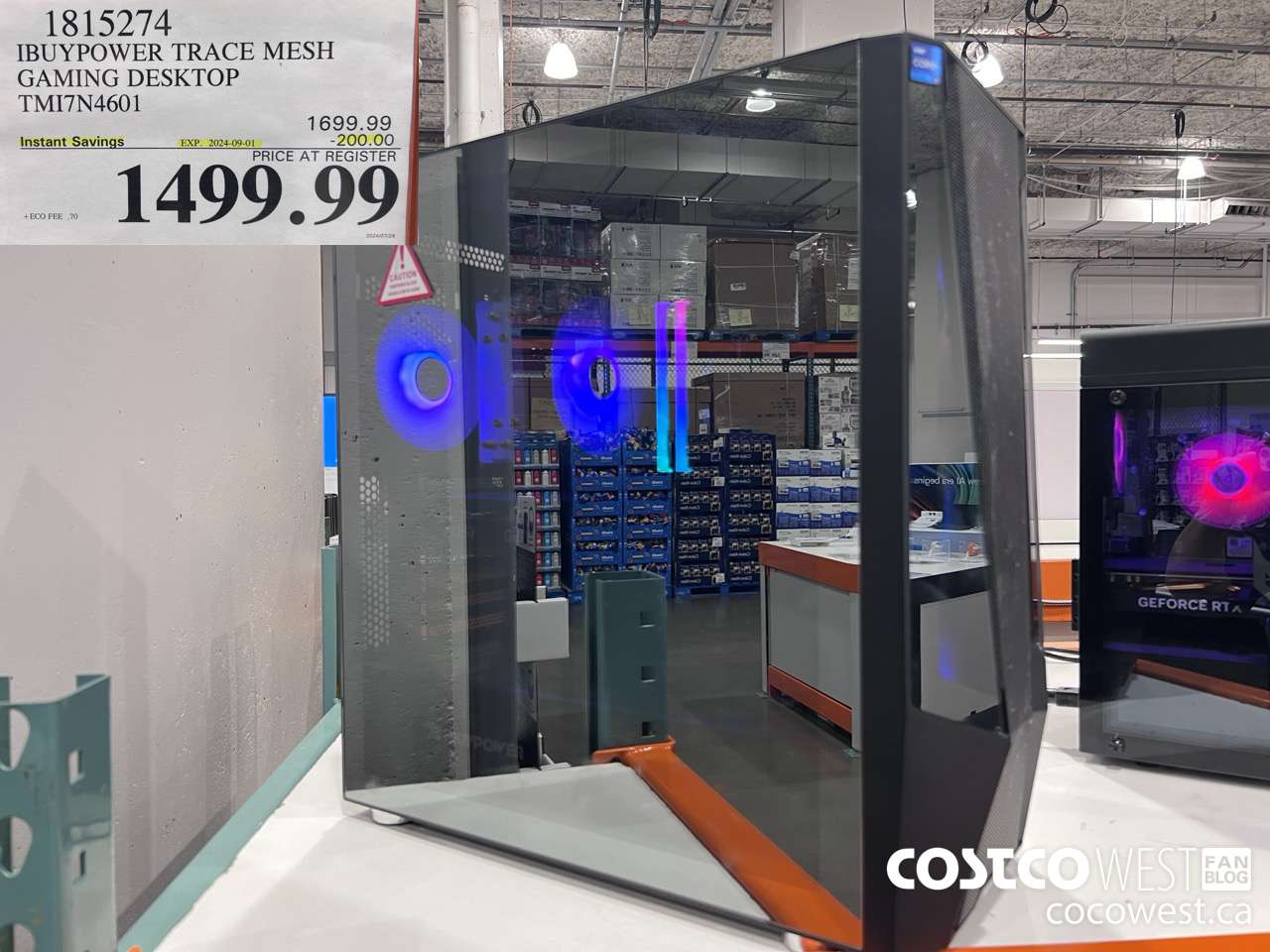 1815274 IBUYPOWER TRACE MESH GAMING DESKTOP TMI7N4601 ($200.00 INSTANT SAVINGS EXPIRES ON 2024-09-01) $1499.99