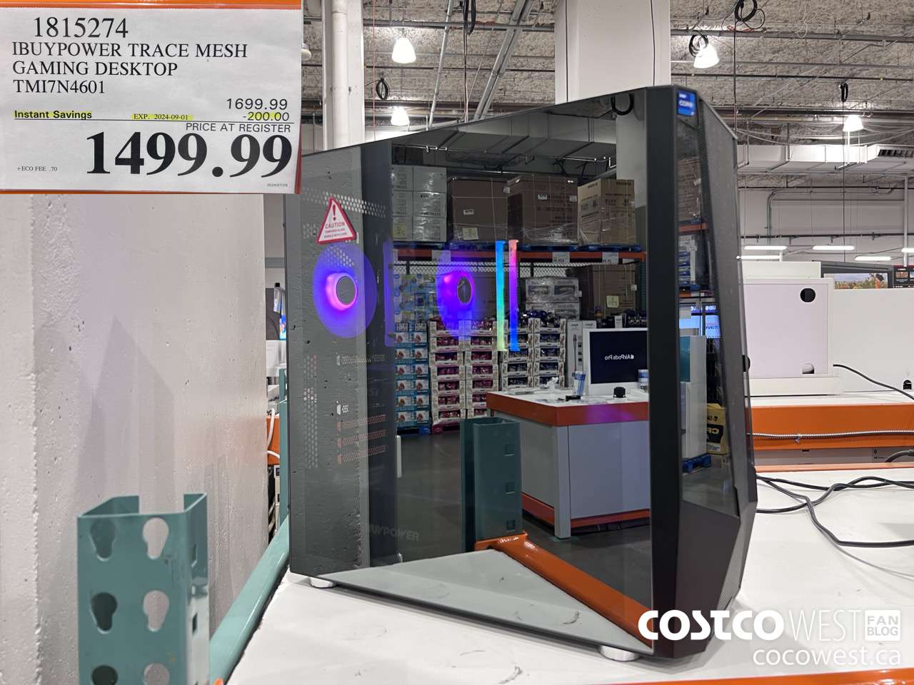 1815274 IBUYPOWER TRACE MESH GAMING DESKTOP TMI7N4601 ($200.00 INSTANT SAVINGS EXPIRES ON 2024-09-01) $1499.99