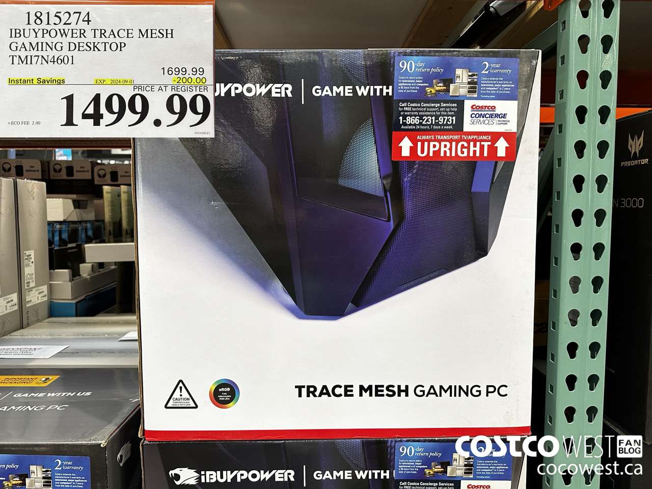 1815274 IBUYPOWER TRACE MESH GAMING DESKTOP TMI7N4601 ($200.00 INSTANT SAVINGS EXPIRES ON 2024-09-01) $1499.99