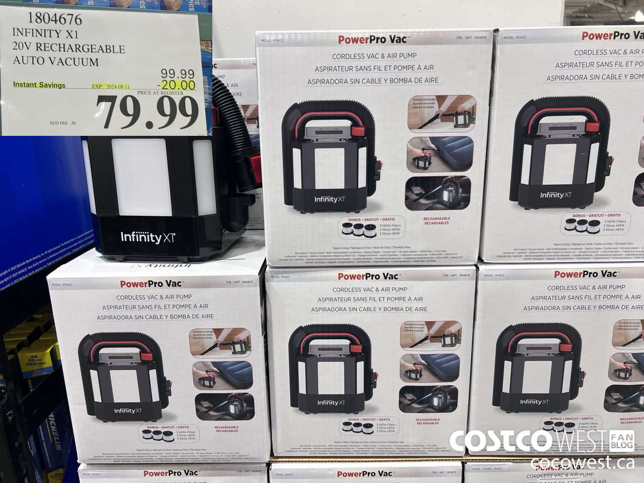 1804676 INFINITY X1 20V RECHAEGEABLE AUTO VACUUM ($20.00 INSTANT SAVINGS EXPIRES ON 2024-08-11) $79.99