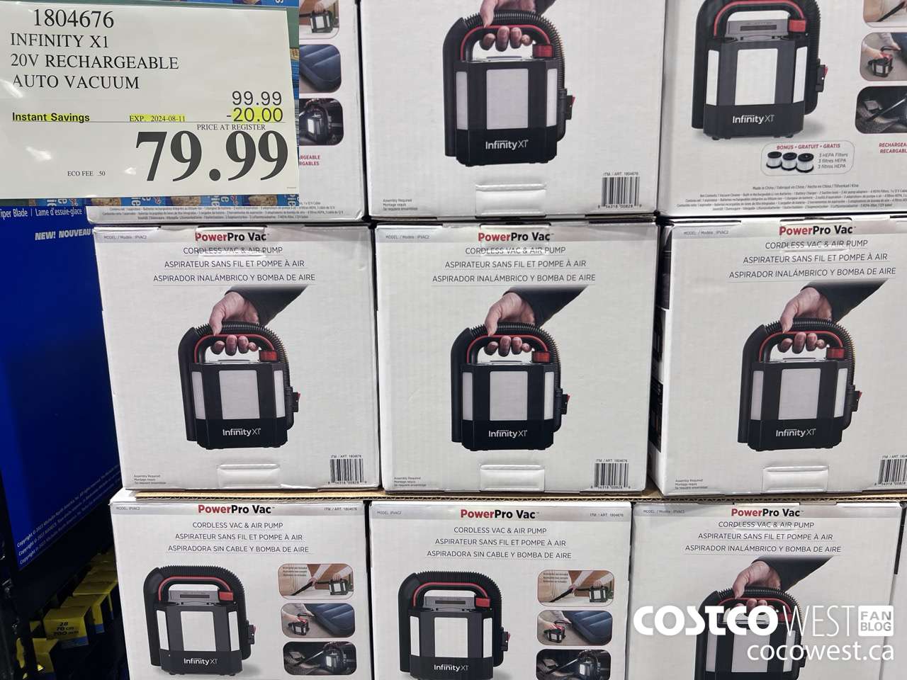 1804676 INFINITY X1 20V RECHAEGEABLE AUTO VACUUM ($20.00 INSTANT SAVINGS EXPIRES ON 2024-08-11) $79.99