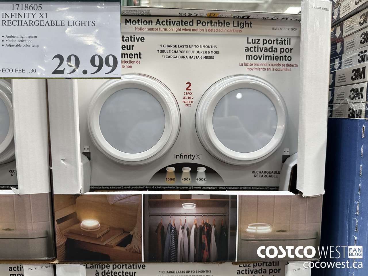 1718605 INFINITY X1 RECHARGEABLE LIGHTS $29.99