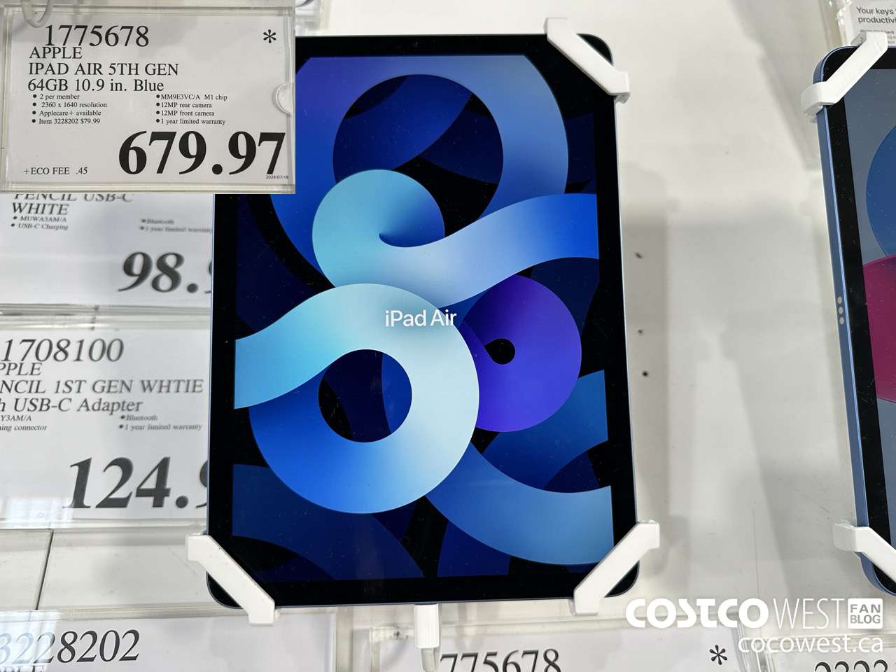 1775678 IPAD AIR 5TH GEN 64GB 10.9 IN. BLUE $679.97