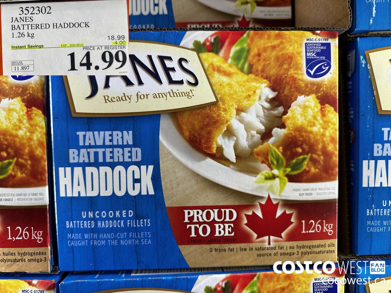 352302 JANES BATTERED HADDOCK 1.26 kg ($4.00 INSTANT SAVINGS EXPIRES ON 2024-09-01) $14.99