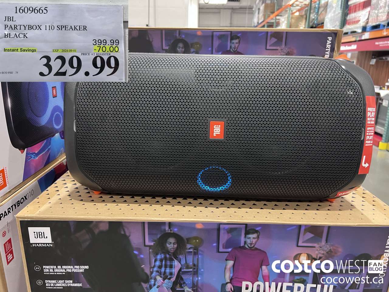 1609665 JBL PARTYBOX 110 SPEAKER BLACK ($70.00 INSTANT SAVINGS EXPIRES ON 2024-09-01) $329.99