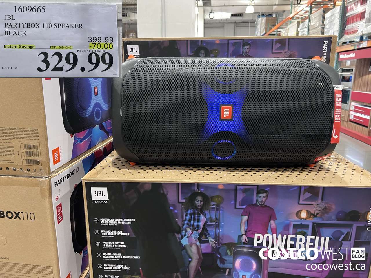 1609665 JBL PARTYBOX 110 SPEAKER BLACK ($70.00 INSTANT SAVINGS EXPIRES ON 2024-09-01) $329.99
