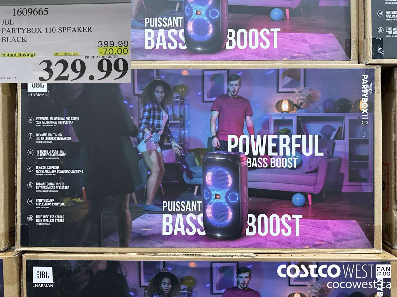 1609665 JBL PARTYBOX 110 SPEAKER BLACK ($70.00 INSTANT SAVINGS EXPIRES ON 2024-09-01) $329.99