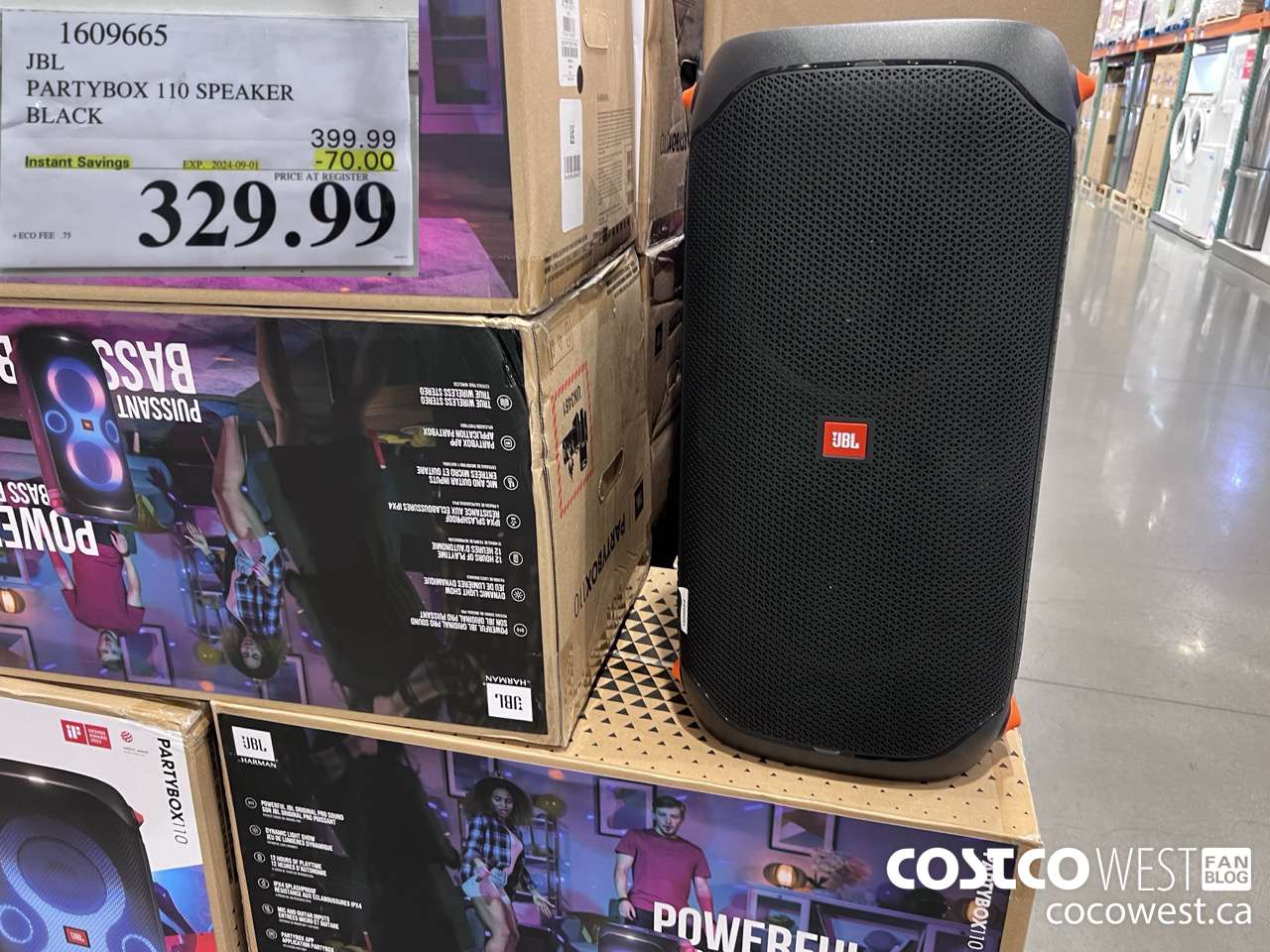 1609665 JBL PARTYBOX 110 SPEAKER BLACK ($70.00 INSTANT SAVINGS EXPIRES ON 2024-09-01) $329.99