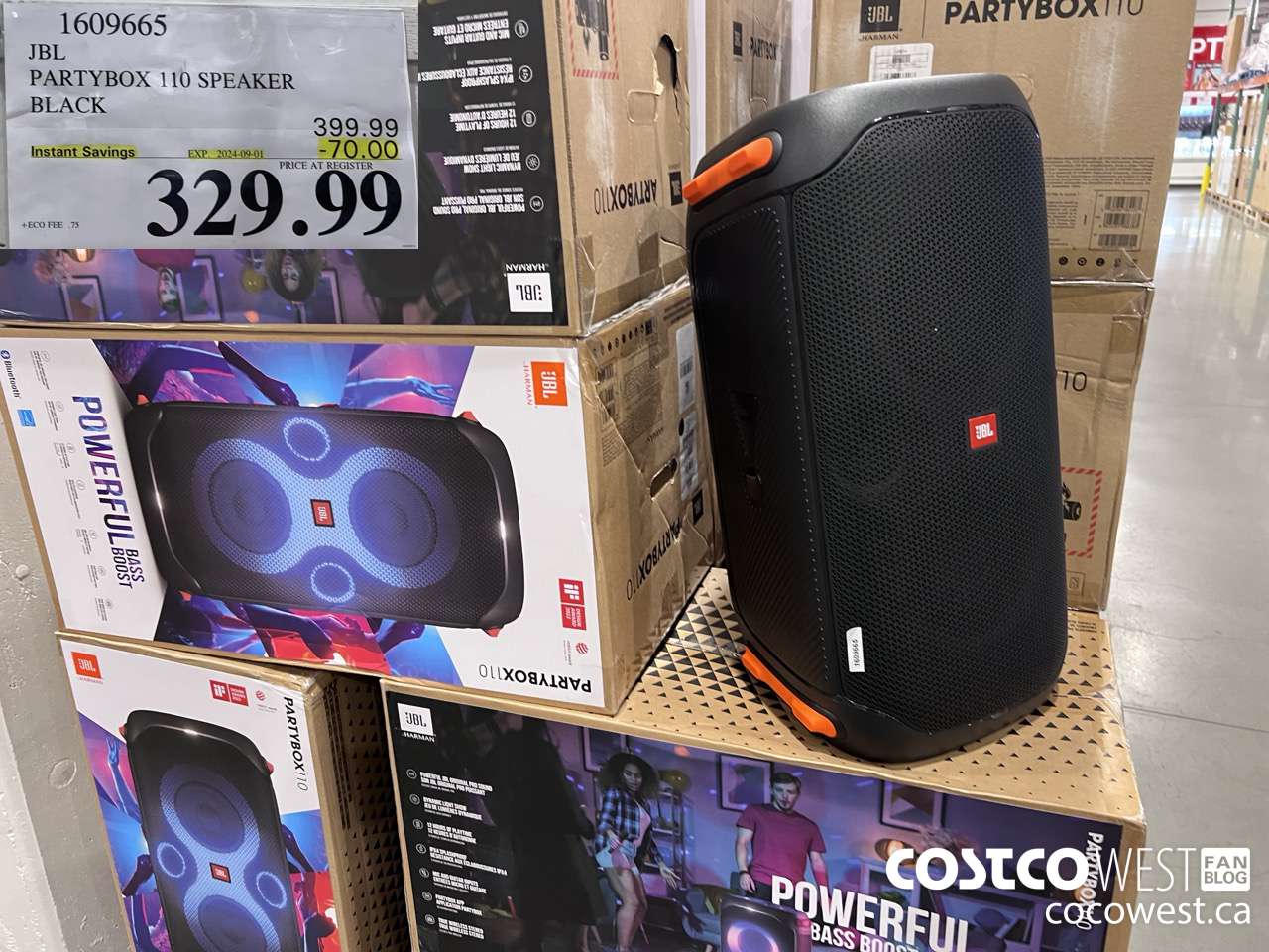 1609665 JBL PARTYBOX 110 SPEAKER BLACK ($70.00 INSTANT SAVINGS EXPIRES ON 2024-09-01) $329.99