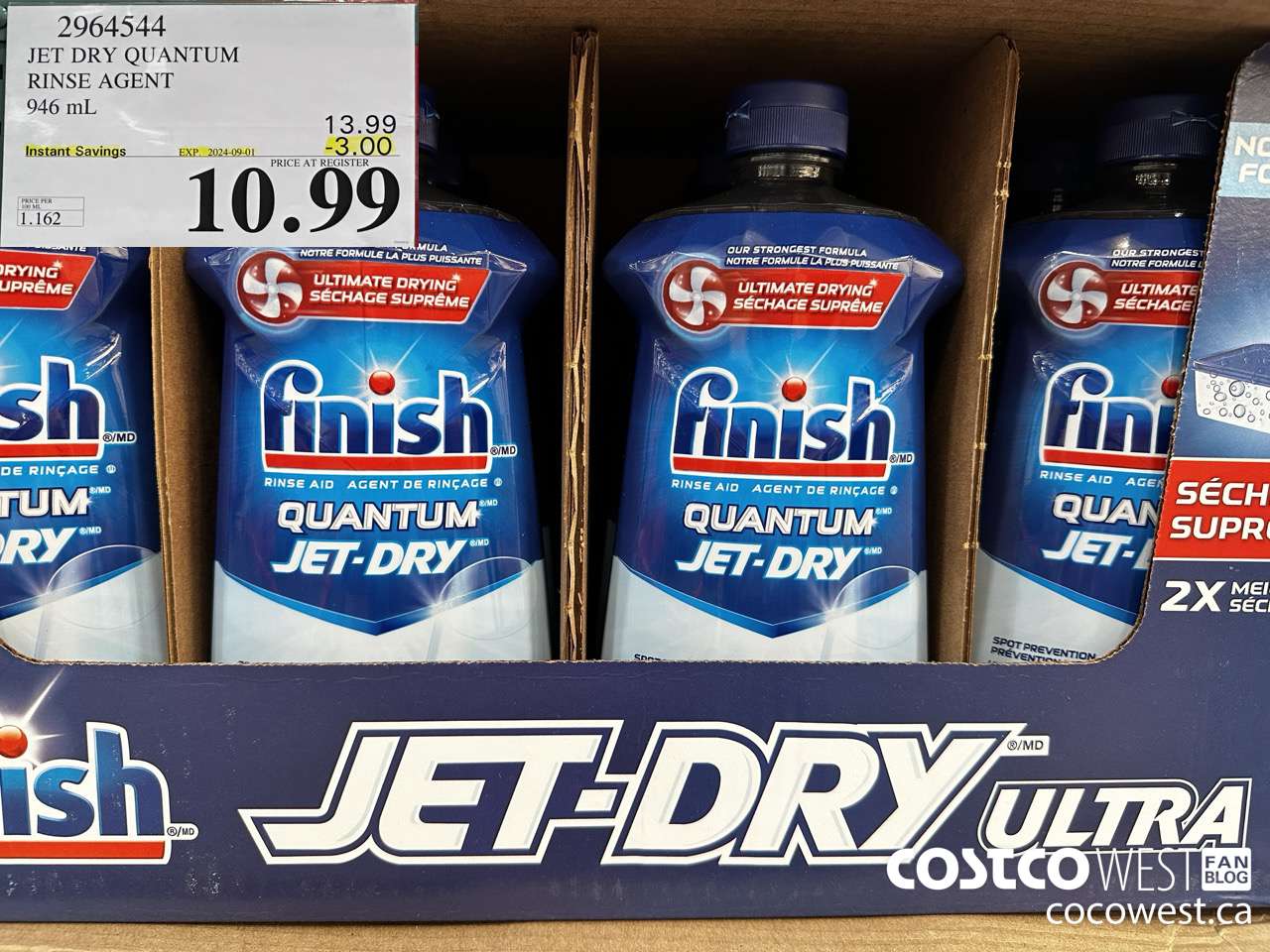 2964544 JET DRY ULTRA RINSE AGENT 946 mL ($3.00 INSTANT SAVINGS EXPIRES ON 2024-09-01) $10.99