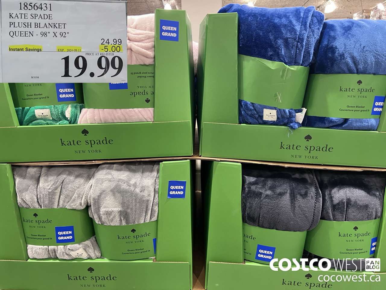 1856431 KATE SPADE PLUSH BLANKET QUEEN 98