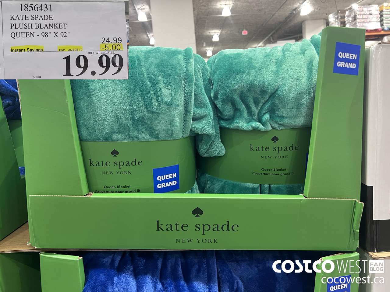 1856431 KATE SPADE PLUSH BLANKET QUEEN 98