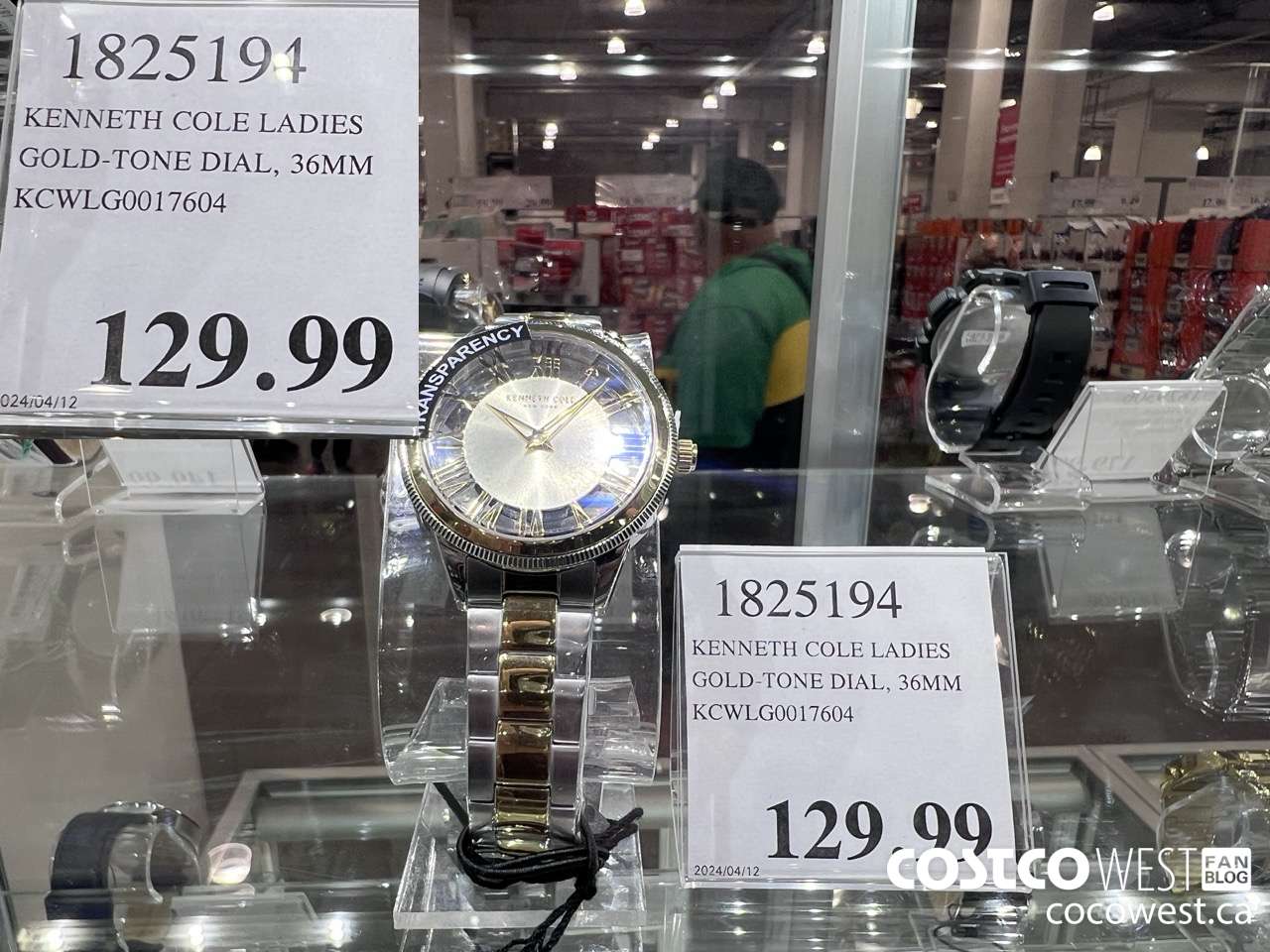 1825194 KENNETH COLE LADIES GOLD-TONE DIAL, 36MM KCWLG0017604 $129.99