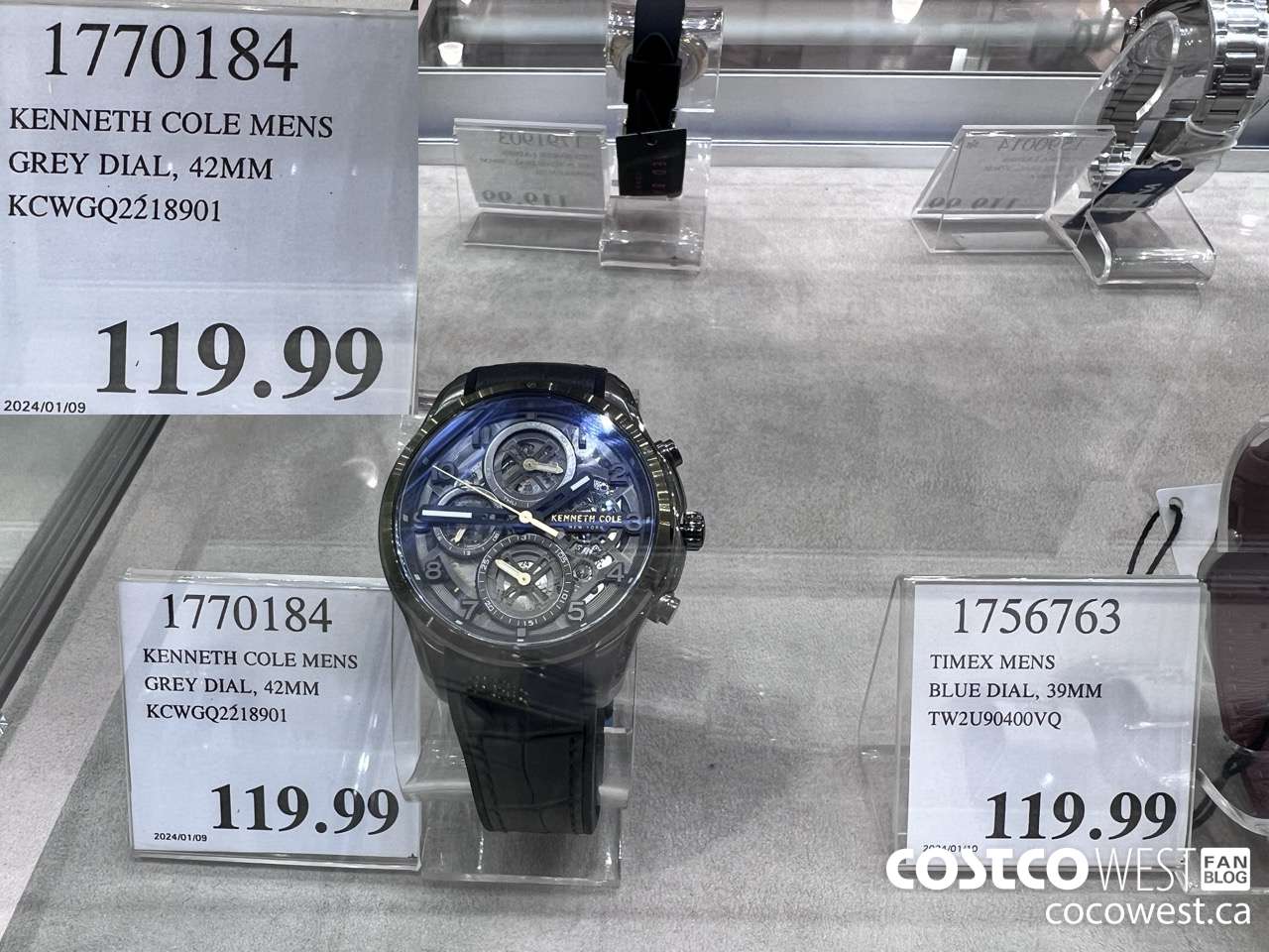 1770184 KENNETH COLE MENS GREY DIAL, 42MM KCWGQ2218901 $119.99