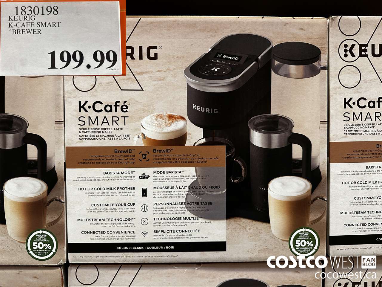 1830198 KEURIG K-CAFE SMART BREWER $199.99
