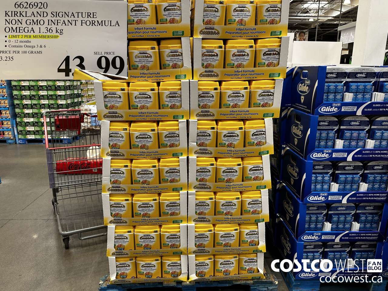 6626920 KIRKLAND SIGNATURE NON GMO INFANT FORMULA OMEGA 1.36 kg $43.99