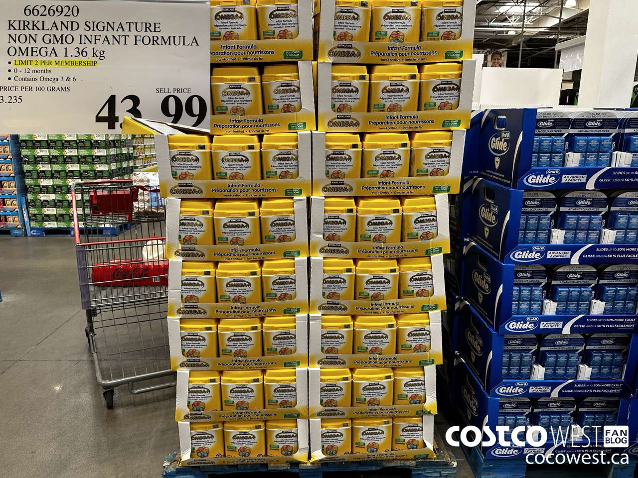 6626920 KIRKLAND SIGNATURE NON GMO INFANT FORMULA OMEGA 1.36 kg $43.99