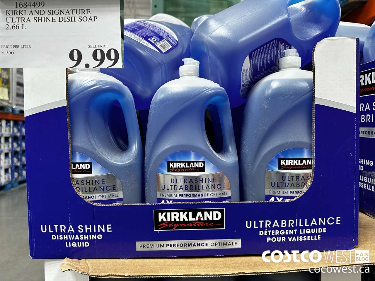 1684499 KIRKLAND SIGNATURE PLATINUM PERFORMANCE LIQUID DISH SOAP 2.66L $9.99