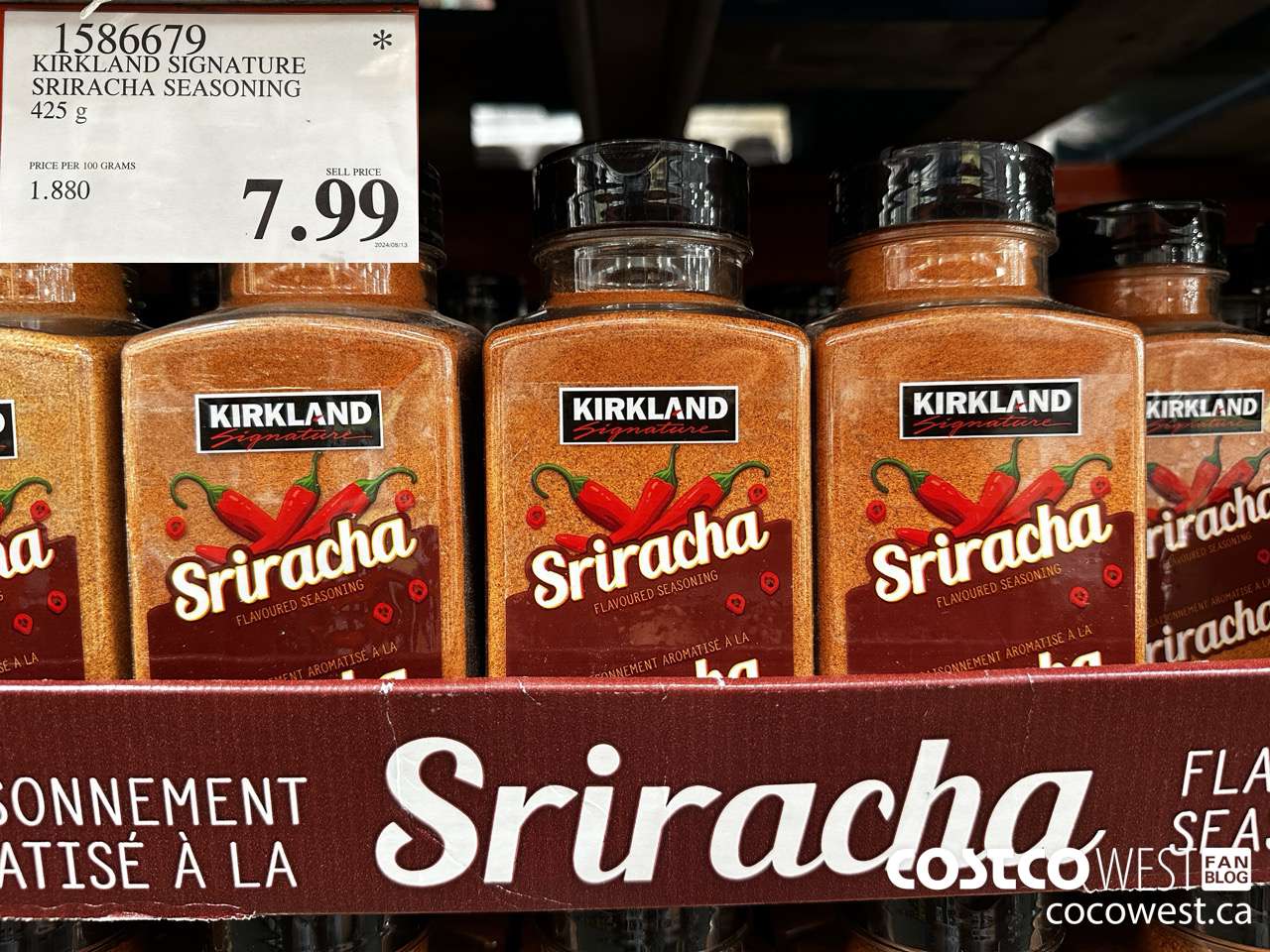 1586679 KIRKLAND SIGNATURE SIRACHA SEASONING 425G $7.99