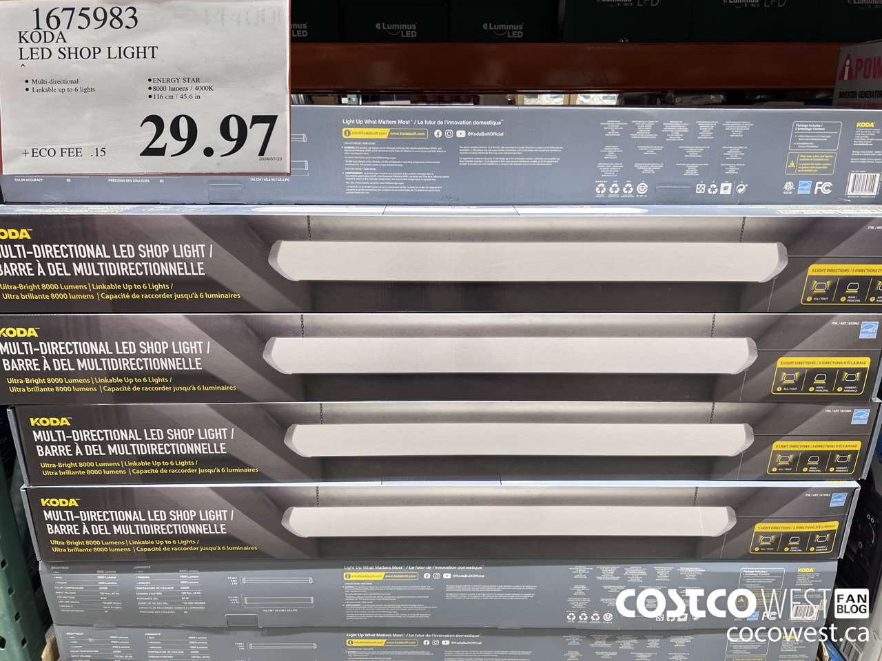 1675983 KODA LED SHOP LIGHT $29.97