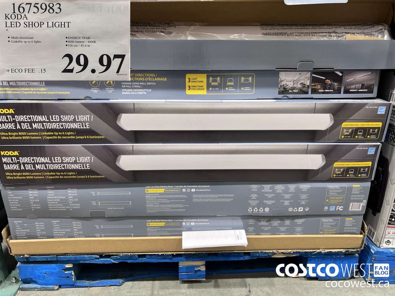 1675983 KODA LED SHOP LIGHT $29.97