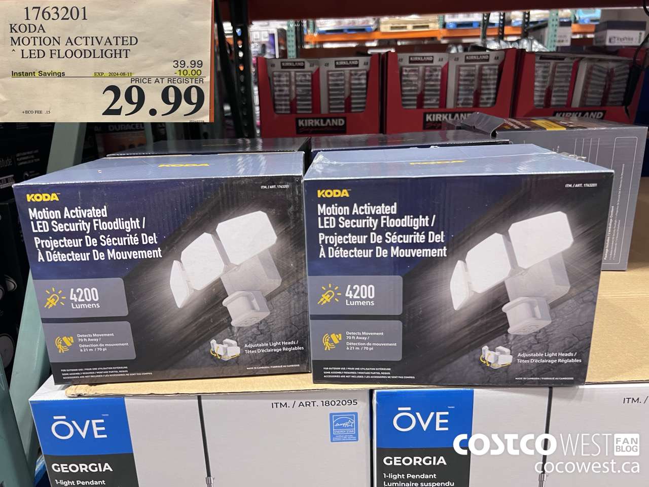 1763201 KODA MOTION ACTIVATED LED FLOODLIGHT ($10.00 INSTANT SAVINGS EXPIRES ON 2024-08-11) $29.99