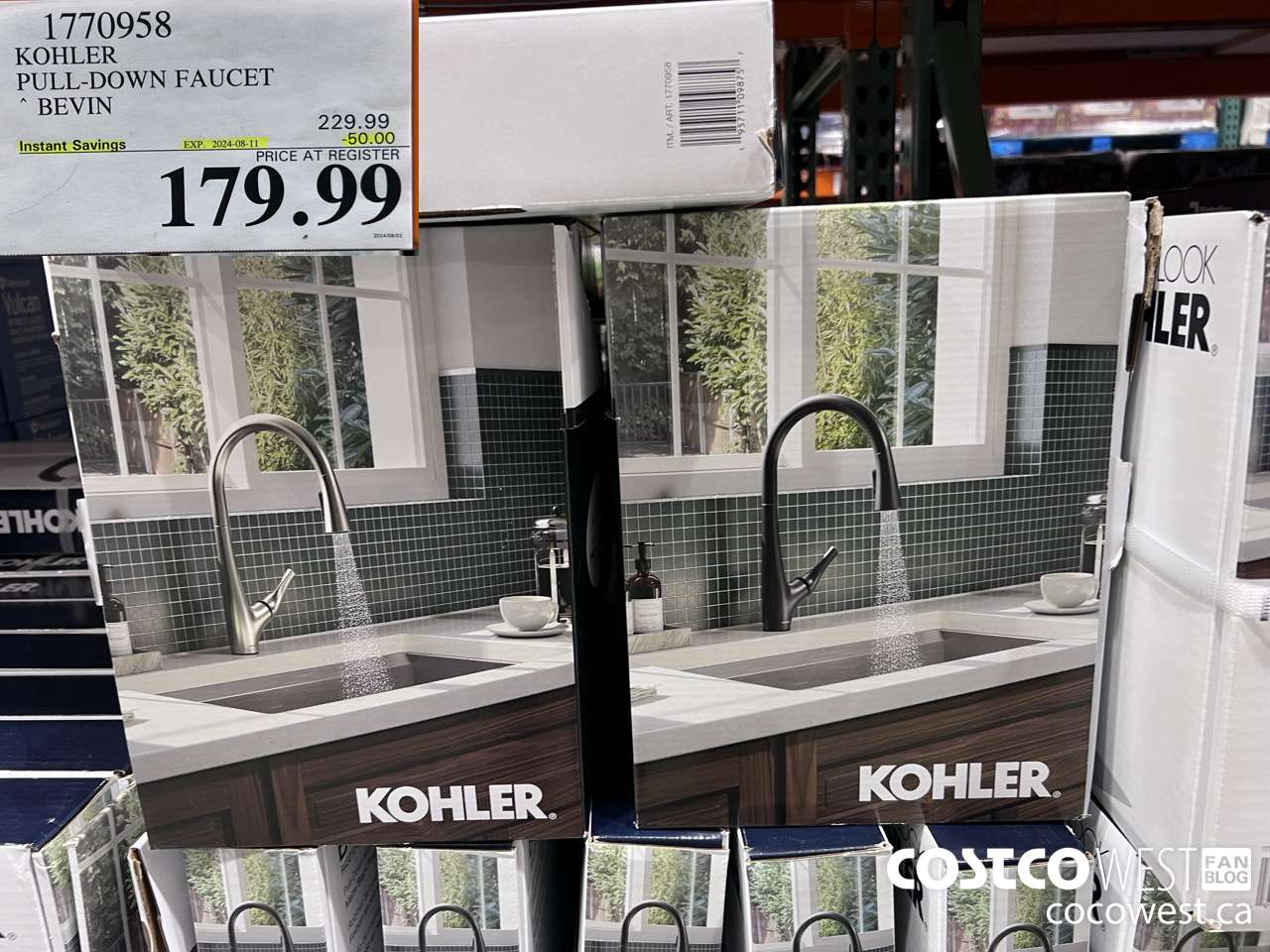 1770958 KOHLER PULL-DOWN FAUCET BEVIN ($50.00 INSTANT SAVINGS EXPIRES ON 2024-08-11) $179.99