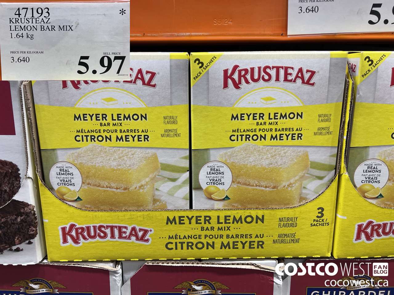 47193 KRUSTEAZ LEMON BAR MIX 1.65 kg $5.97