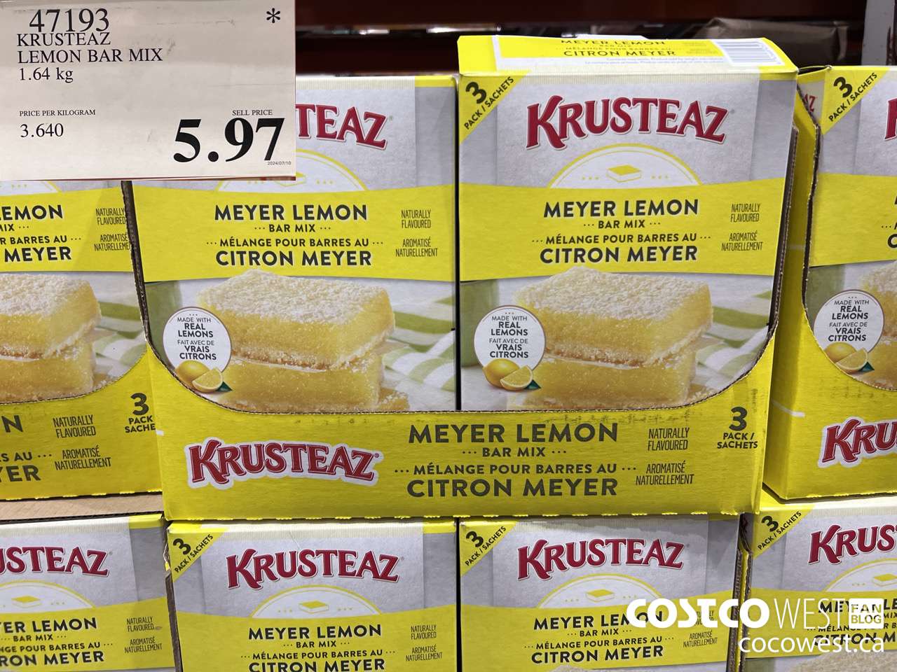 47193 KRUSTEAZ LEMON BAR MIX 1.65 kg $5.97