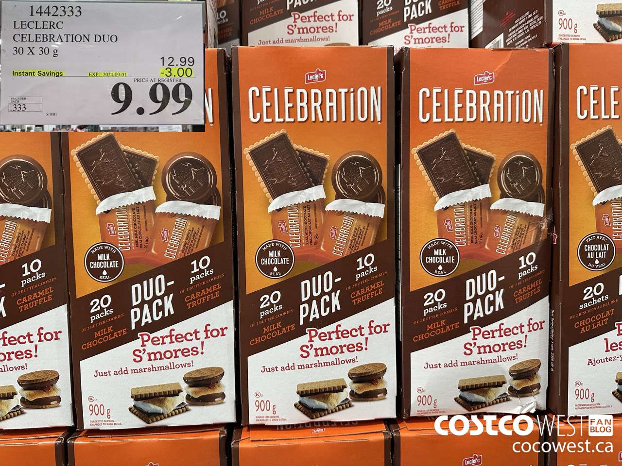 1442333 LECLERC CELEBRATION DUO 2 PACK 30 X 30 g ($3.00 INSTANT SAVINGS EXPIRES ON 2024-09-01) $9.99