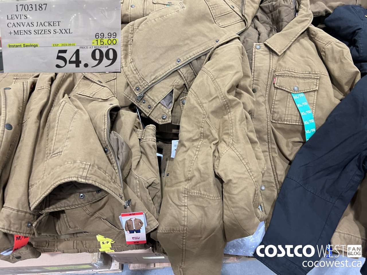 1703187 LEVI'S CANVAS JACKET MENS SIZES S-XXL ($15.00 INSTANT SAVINGS EXPIRES ON 2024-09-01) $54.99