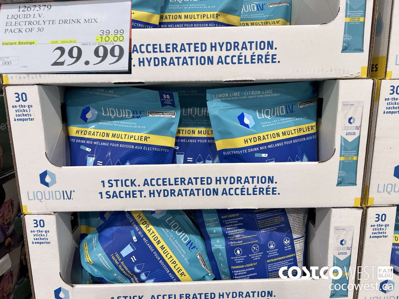 1267379 LIQUID ELECTROLYTE DRINK MIX PACK OF 30 ($10.00 INSTANT SAVINGS EXPIRES ON 2024-09-01) $29.99