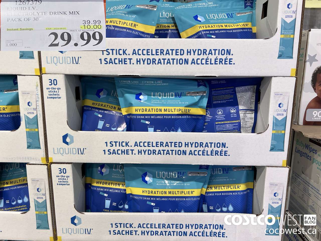 1267379 LIQUID ELECTROLYTE DRINK MIX PACK OF 30 ($10.00 INSTANT SAVINGS EXPIRES ON 2024-09-01) $29.99
