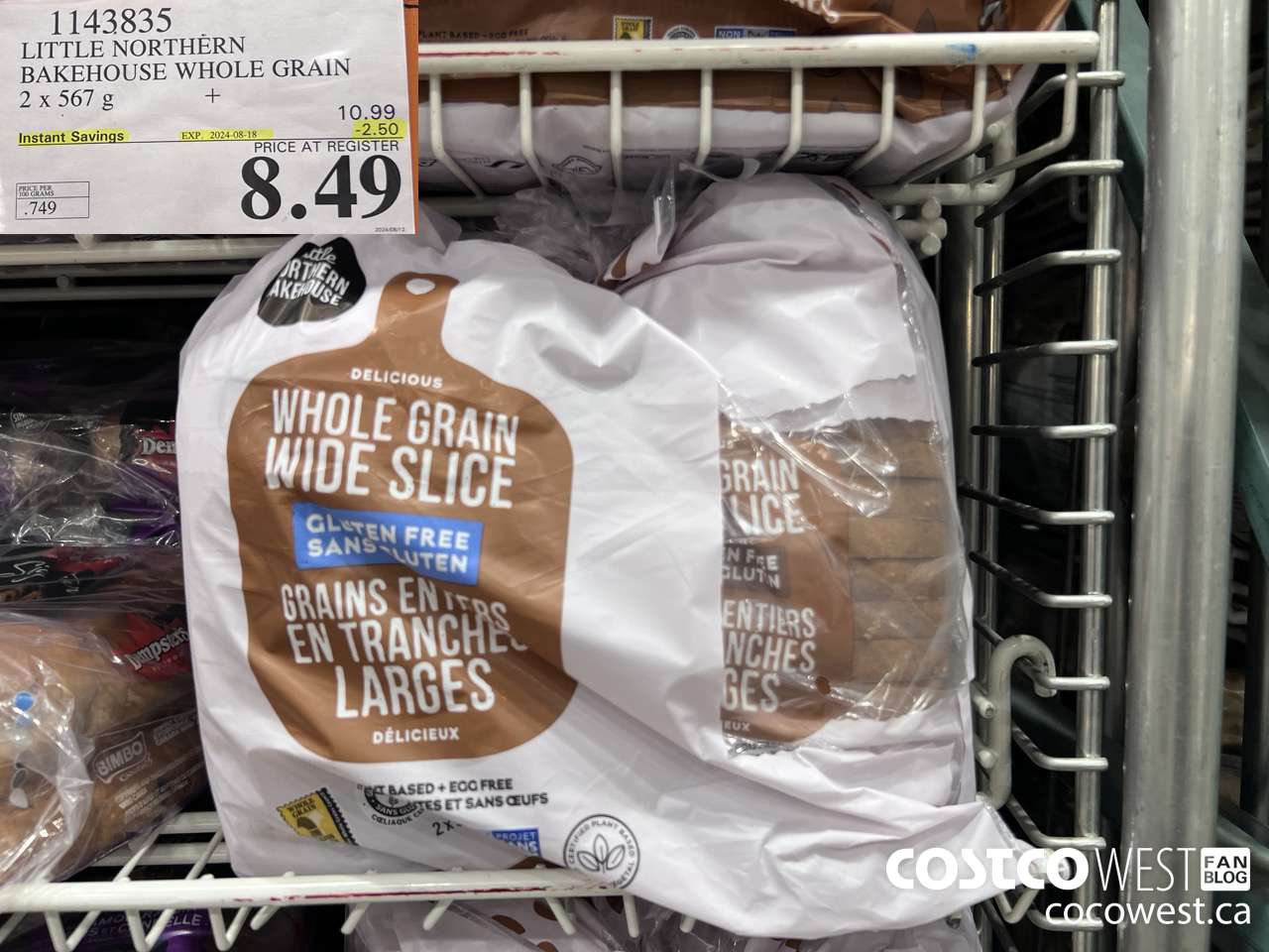 1143835 LITTLE NORTHERN BAKEHOUSE WHOLE GRAIN 2 X 567G  ($2.50 INSTANT SAVINGS EXPIRES ON 2024-08-18) $8.49