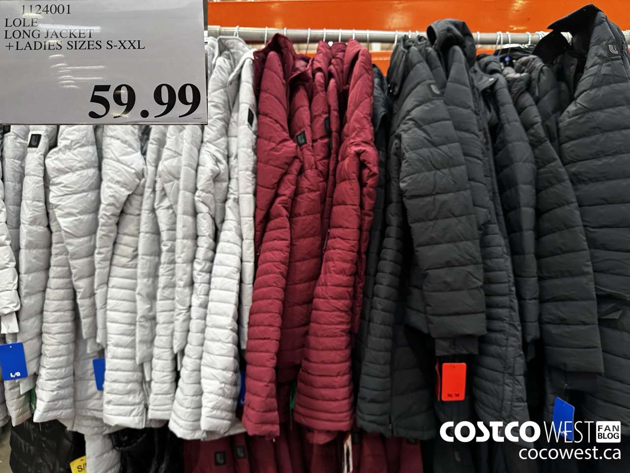 1124001 LOLE LONG JACKET LADIES SIZES S-XXL $59.99