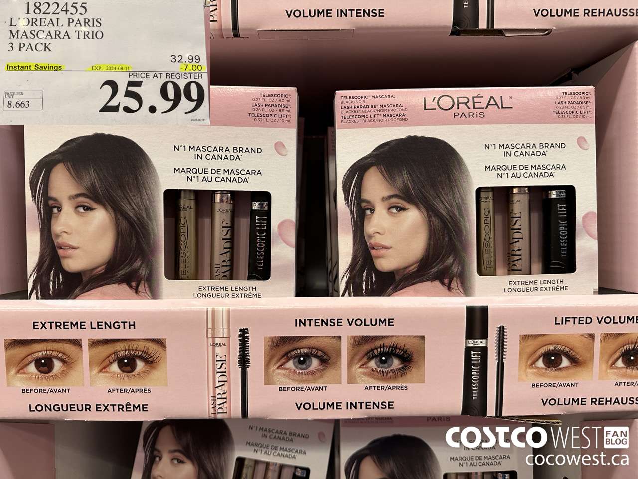 1822455 L'OREAL PARIS MASCARA TRIO 3 PACK ($7.00 INSTANT SAVINGS EXPIRES ON 2024-08-11) $25.99