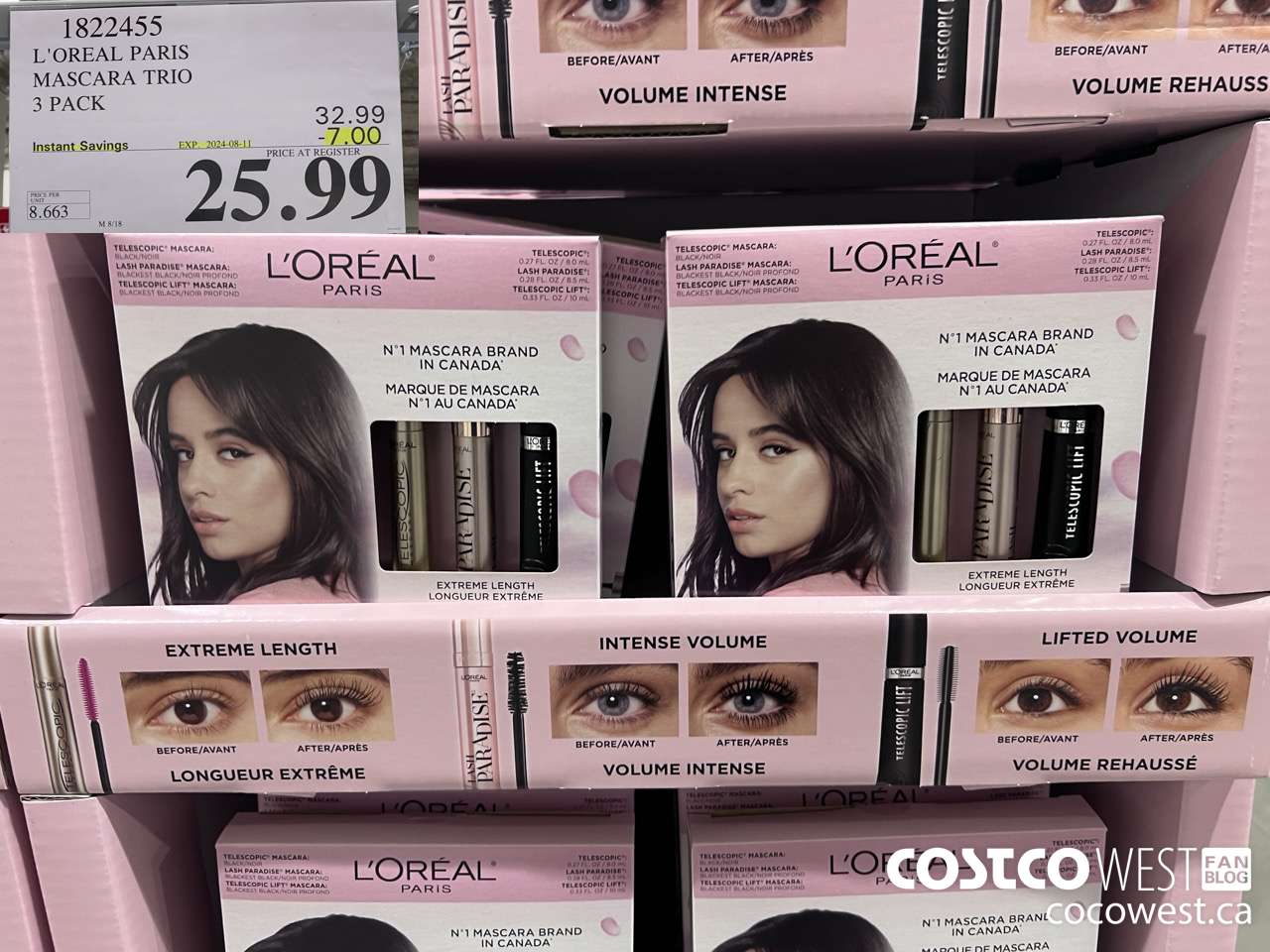 1822455 L'OREAL PARIS MASCARA TRIO 3 PACK ($7.00 INSTANT SAVINGS EXPIRES ON 2024-08-11) $25.99