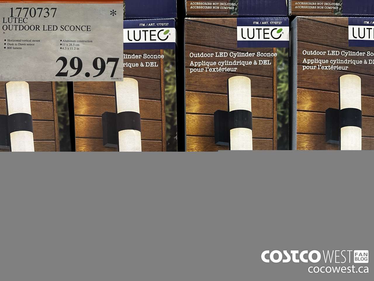 1770737 LUTEC OUTDOOR LED SCONCE $29.97