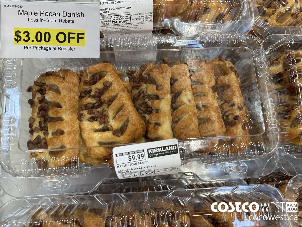 1728959 MAPLE PECAN DANISH ($3.00 INSTANT SAVINGS)