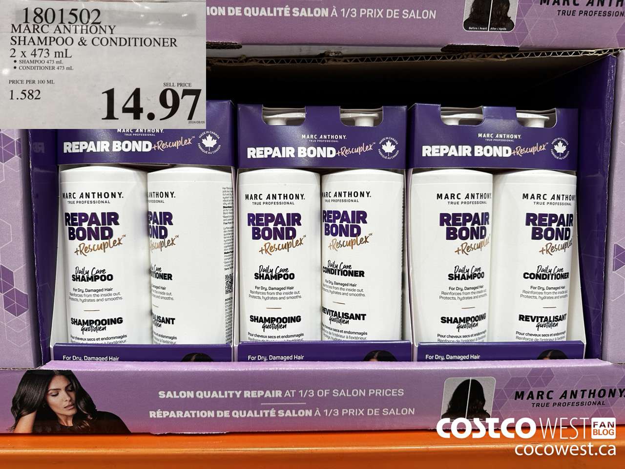 1801502 MARC ANTHONY SHAMPOO & CONDITIONER 2 X 473 ML $14.97