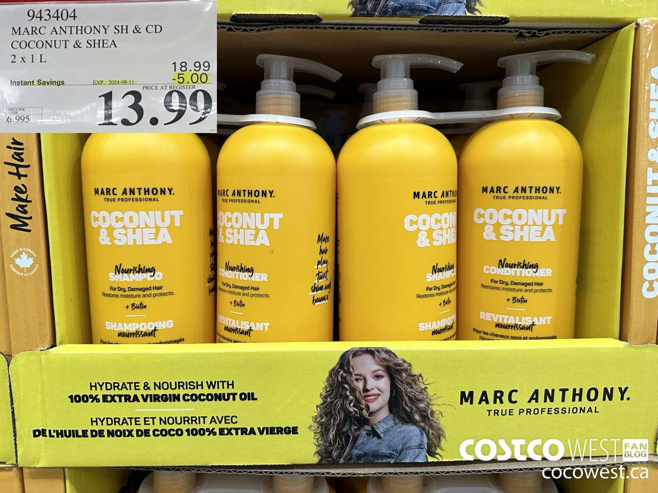 943404 MARC ANTHONY SH & CD COCONUT & SHEA 2 X 1L ($5.00 INSTANT SAVINGS EXPIRES ON 2024-08-11) $13.99