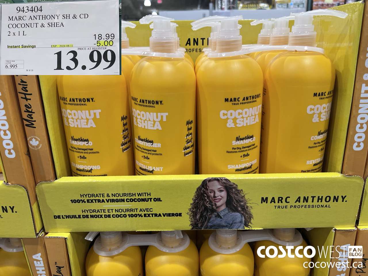 943404 MARC ANTHONY SH & CD COCONUT & SHEA 2 X 1L ($5.00 INSTANT SAVINGS EXPIRES ON 2024-08-11) $13.99