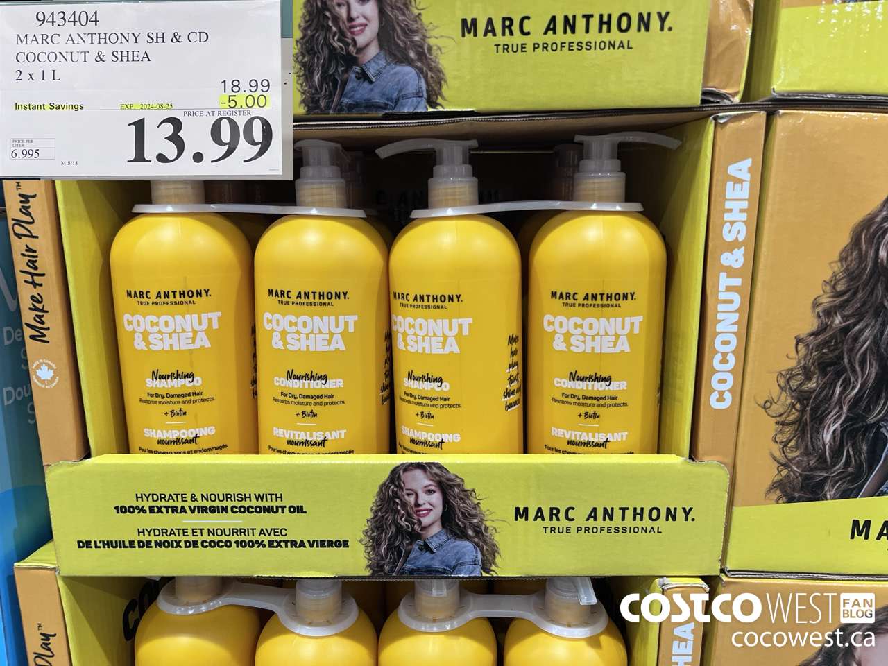 943404 MARC ANTHONY SH & CD COCONUT & SHEA 2 X 1L ($5.00 INSTANT SAVINGS EXPIRES ON 2024-08-25) $13.99