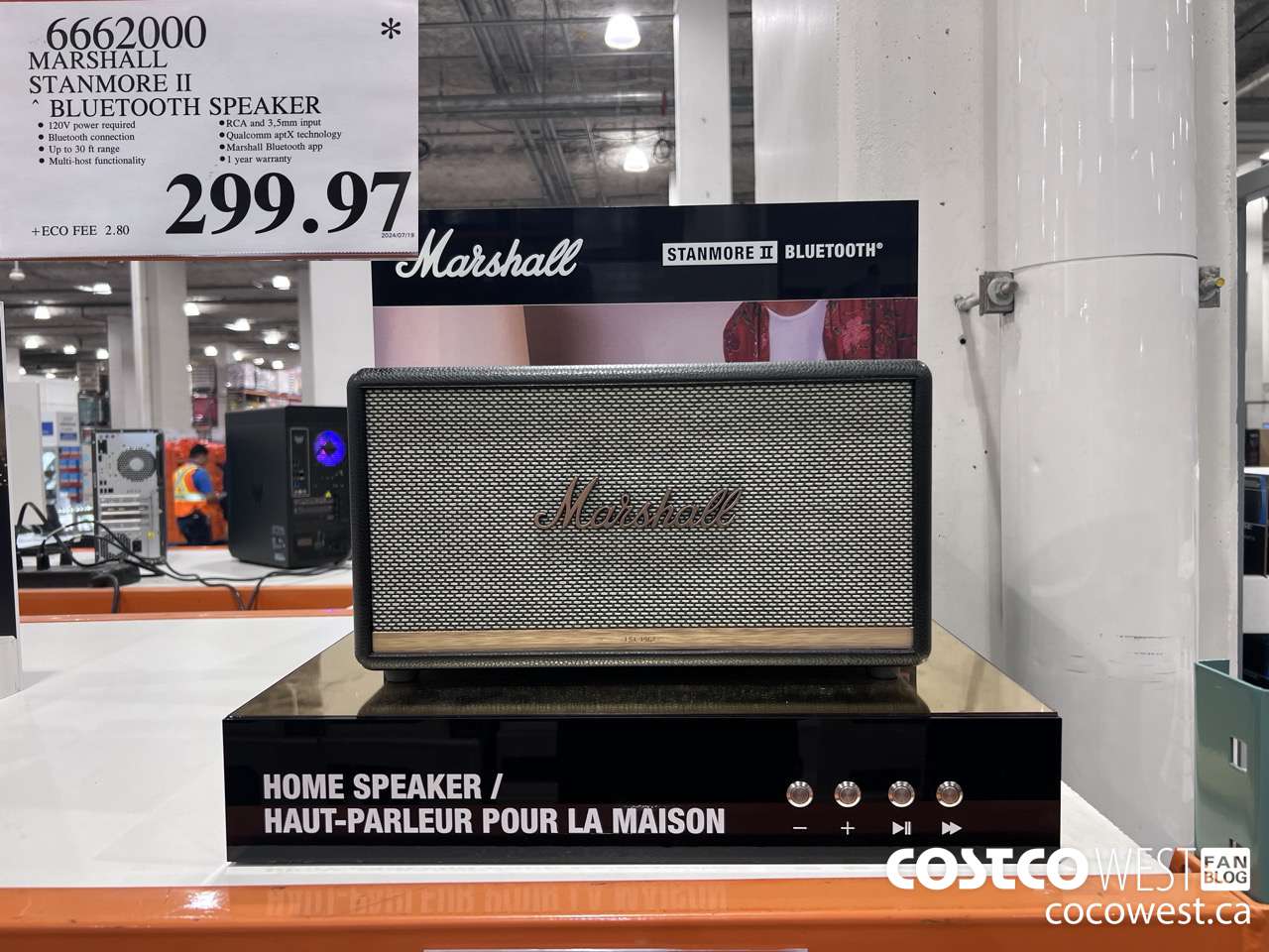 6662000 MARSHALL STANMORE II BLUETOOTH SPEAKER $299.97