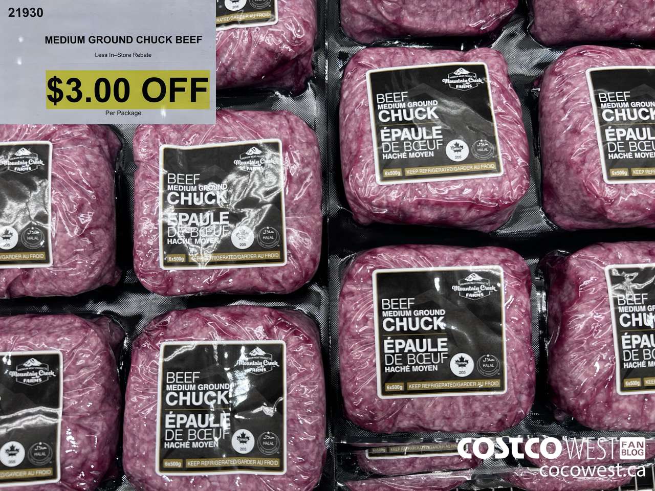 21930 MEDIUM GROUND CHUCK BEEF ($3.00 INSTANT SAVINGS)