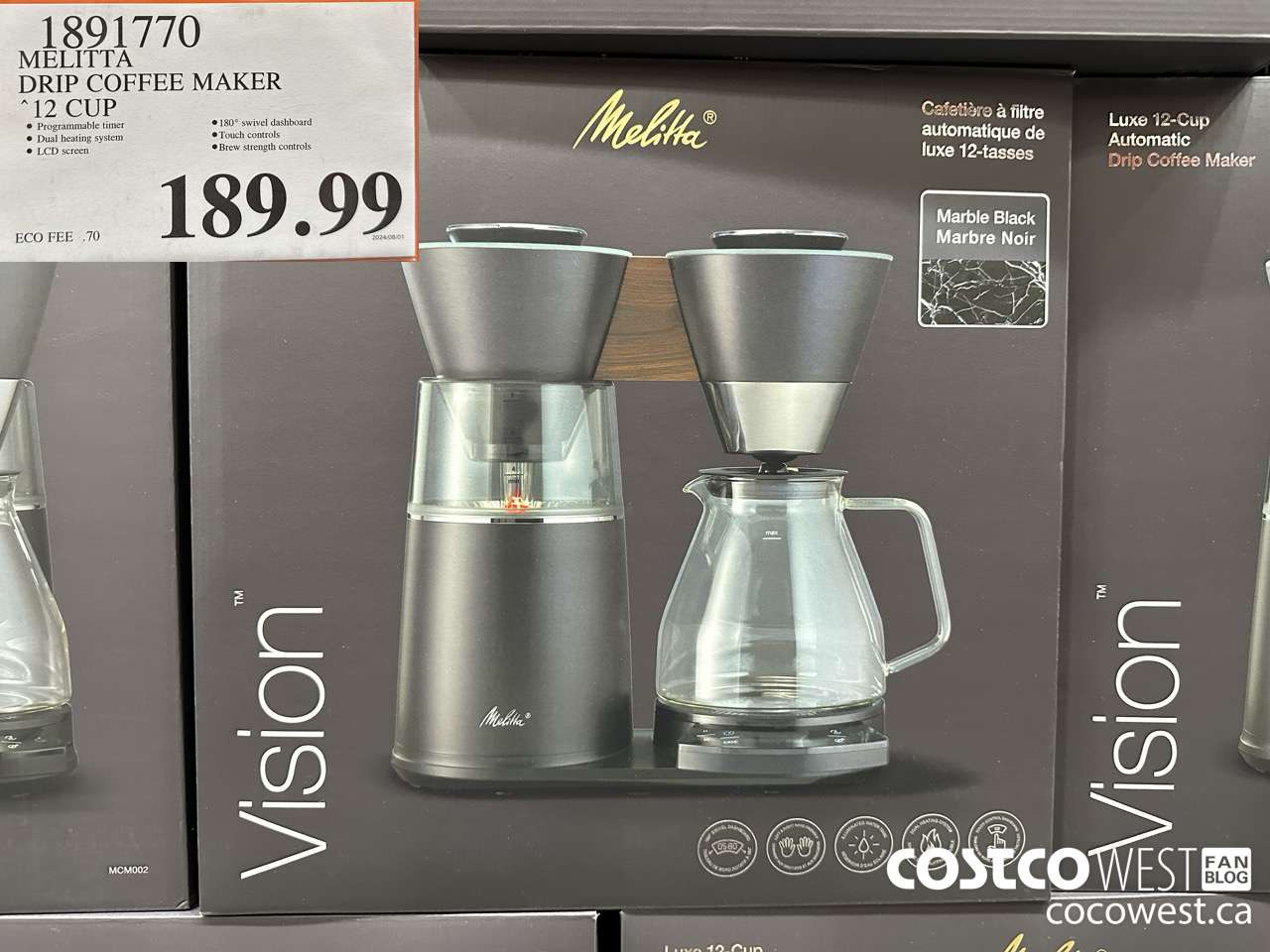 1891770 MELITTA DRIP COFFEE MAKER 12 CUP $189.99