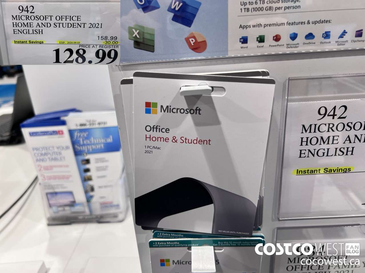 942 MICROSOFT OFFICE HOME AND STUDENT 2021 ENGLISH  ($30.00 INSTANT SAVINGS EXPIRES ON 2024-09-03) $128.99