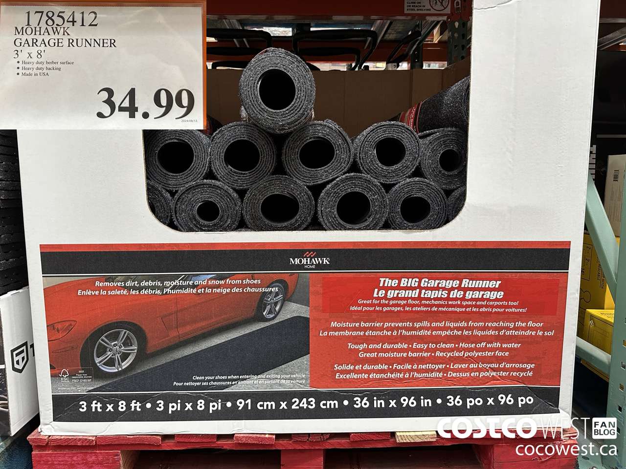 1785412 MOHAWK GARAGE RUNNER 3' X 8' $34.99
